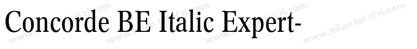 Concorde BE Italic Expert字体转换